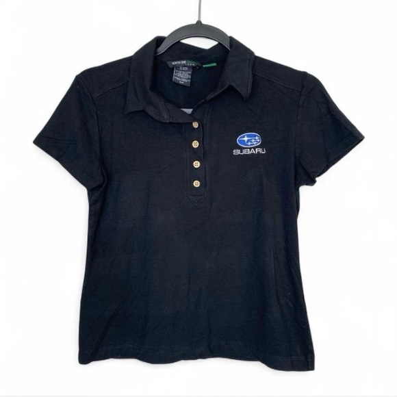 Subaru Fitted Black Polo Shirt - Picture 1 of 4